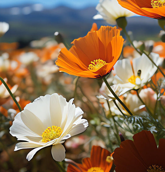 Poppy White Linen California