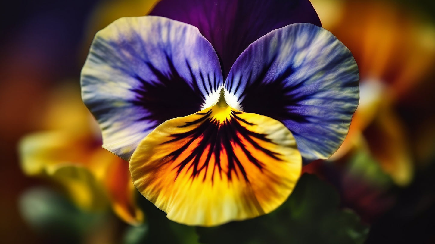 Pansy Frizzle Sizzle Yellow Blue Swirl