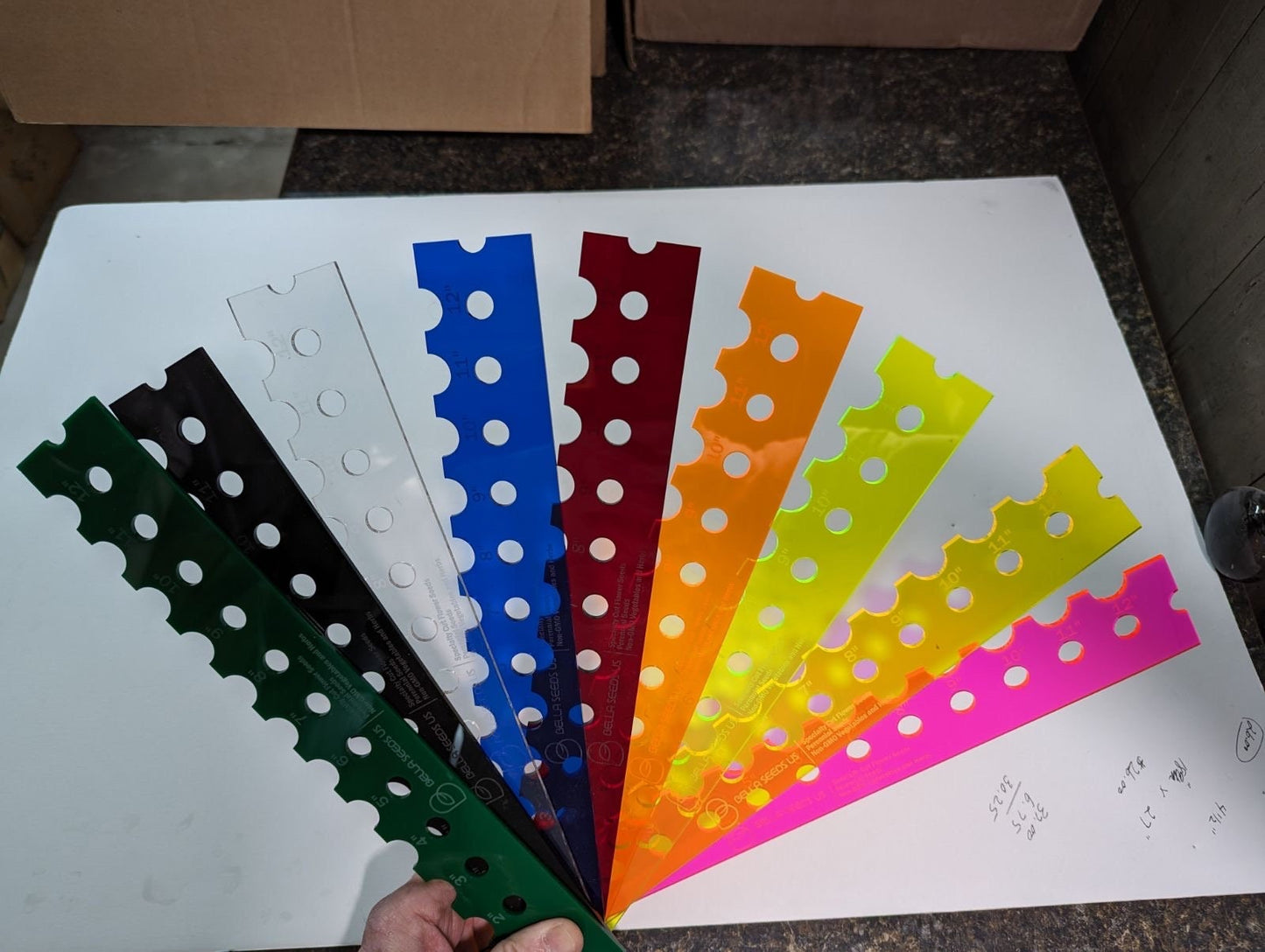Seed Spacing Ruler, Seed spacing tool, Sowing Plant Ruler, Gardening Planting Ruler and spacing tool