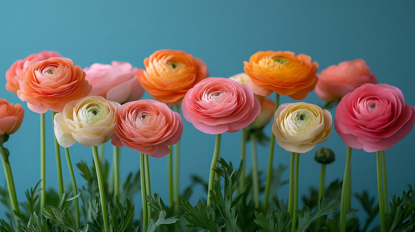 Tecolote Pastel mix Ranunculus Corms, 6-7 cm,Ranunculus Corms, Persian Buttercups, Flower Bulbs