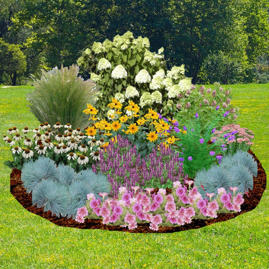 Pollinator Garden, Comprehensive Design Plans with Cost Estimate, Easy to Grow, Perennial Flowerbed Plans, Zones 4-9