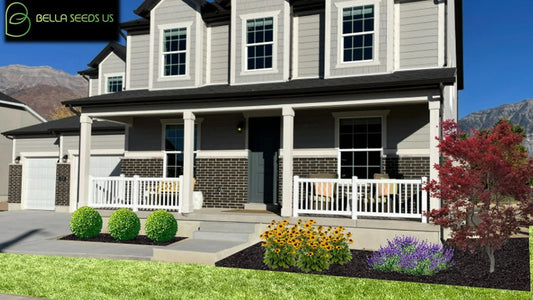 Premade Simple Landscape Plan for Front Beds, Low Maintenance, Easy to Grow, Perennial Flowerbed Plans, Zones 5-9